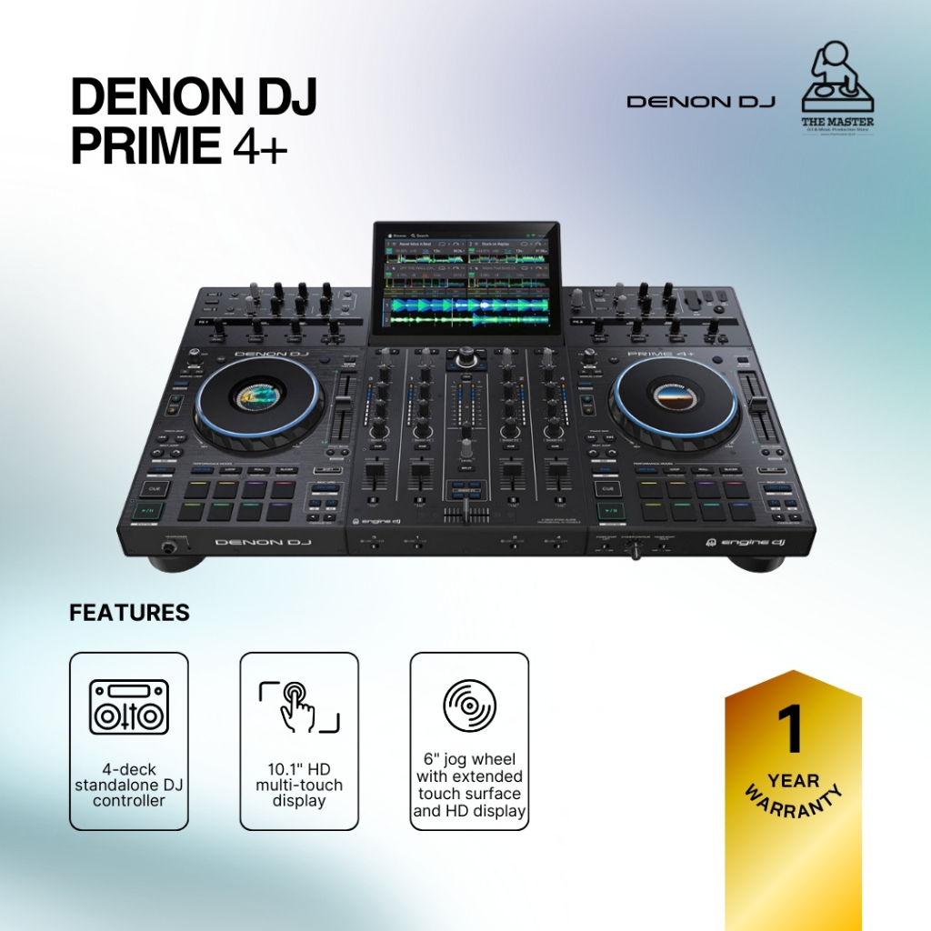 Denon DJ Prime 4 + | Prime 4 Plus Standalone DJ System | DJ Controller