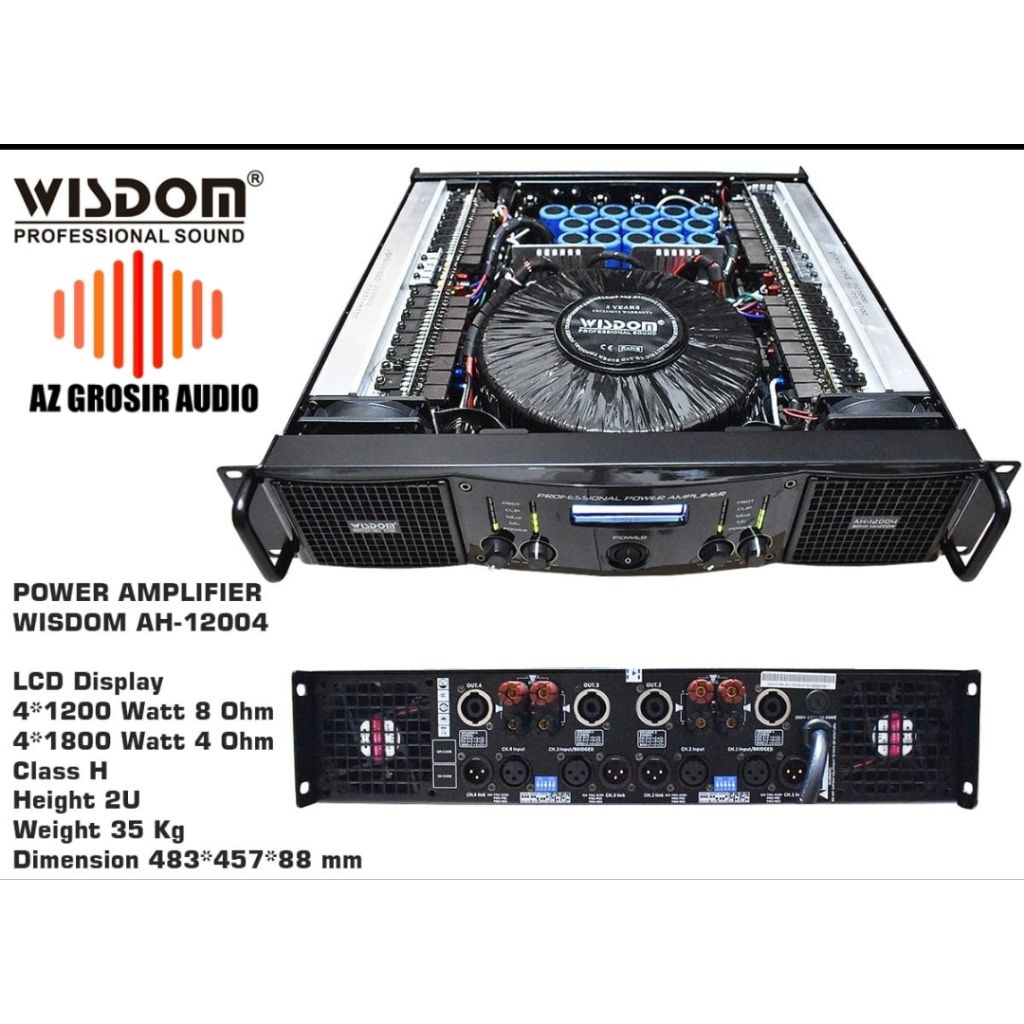 Power amplifier wisdom ah12004 power wisdom ah12004 power wisdom 4 Chanel class h