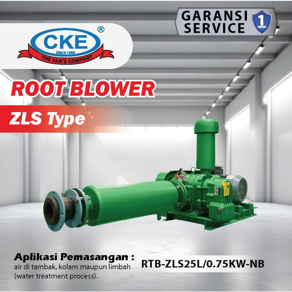 CKE Root Blower Tambak 2 HP Mesin Aerator Kolam Udang Ikan Industri IPAL Pengolahan Limbah 380V