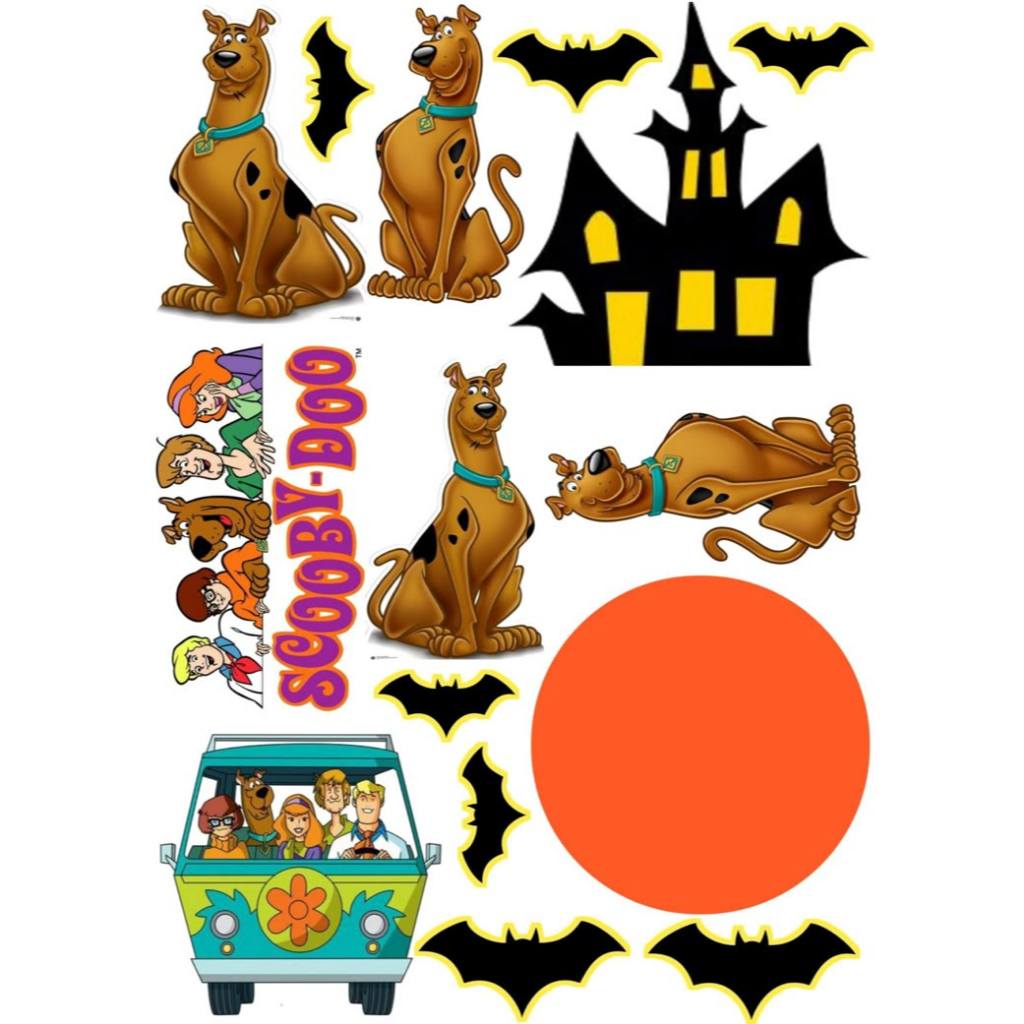 Topper SCOOBY-DOO Custom Nama | Hiasan Cake SCOOBY-DOO | Topper Kue SCOOBY-DOO