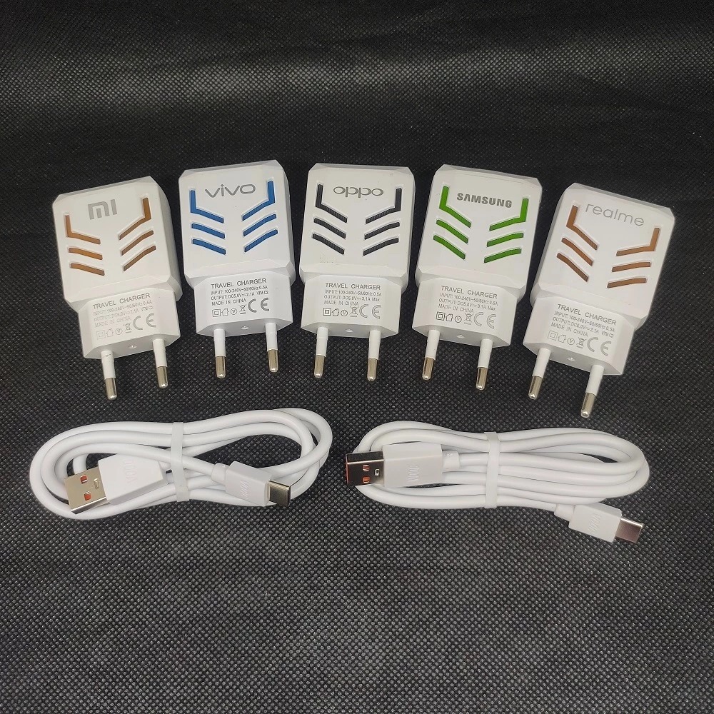 Batok Charger VMT-C1 / VMT-C2 LED USB Micro / USB Type C / Fast Charging For Android