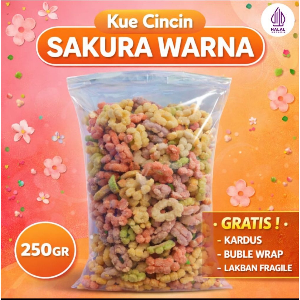kue cincin sakura warna