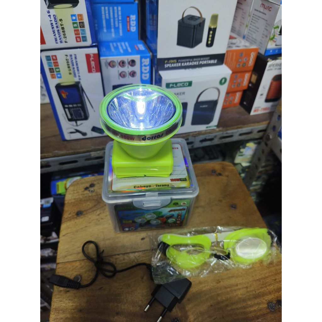 DORRAS DS-028 Senter Kepal Diving 100W / Headlamp Cahaya Putih Terang