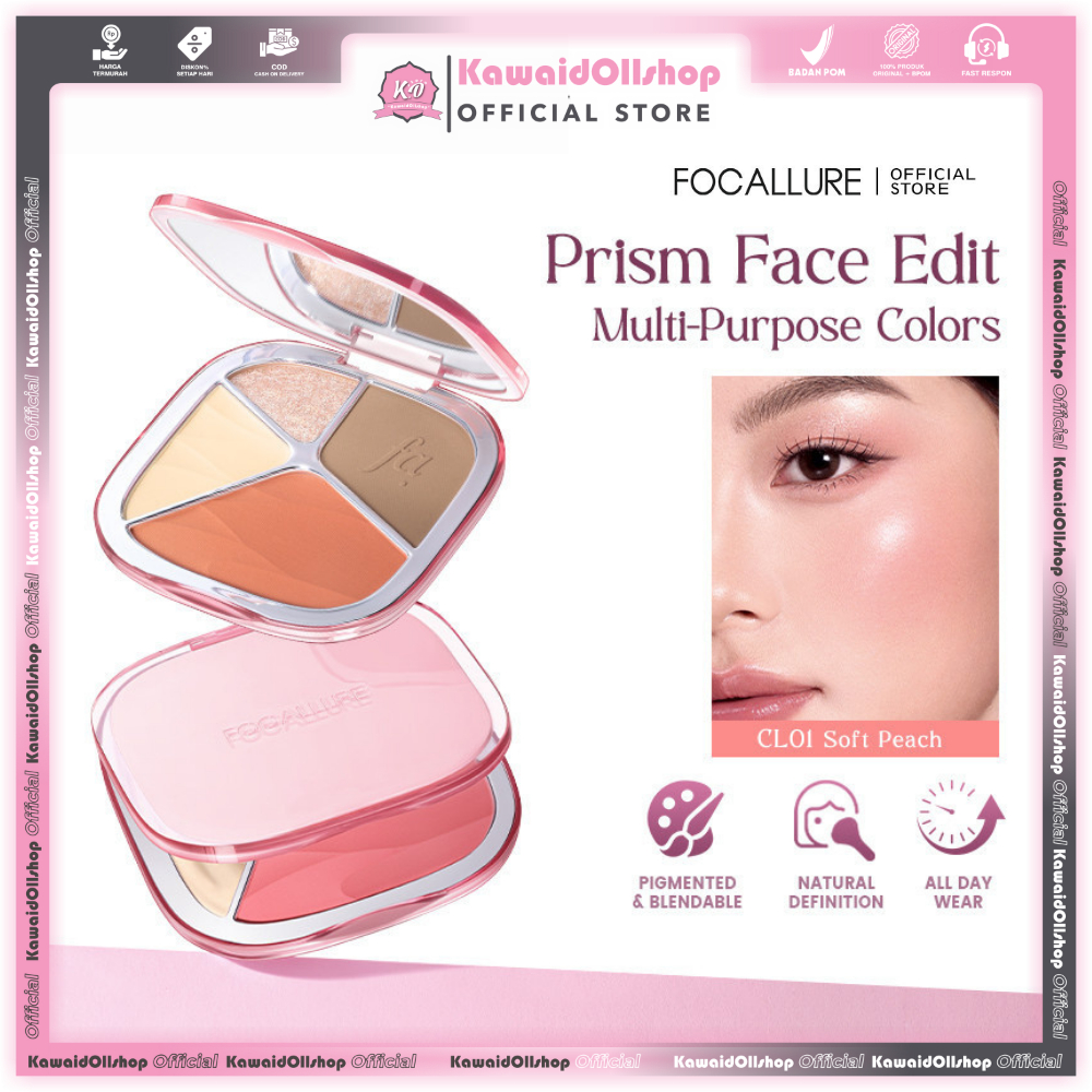FOCALLURE Prism Multi Glow Palette Highlighter & Contour & Blush Multi-Use