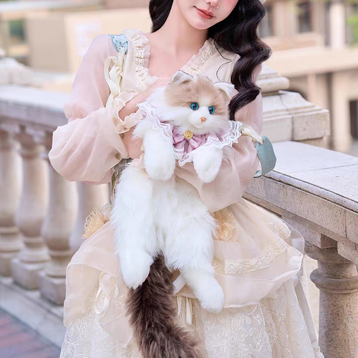 [Widget gratis] Tas Ransel Boneka Kucing Tas Kucing Asli Lucu Gendong Koleksi Tas Kucing Realistis P