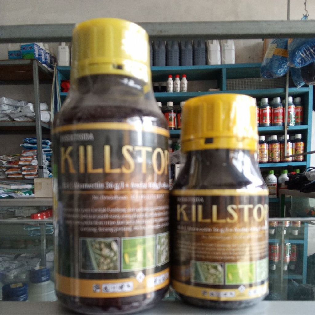 Insektisida racun kontak KILLSTOP dengan action ganda 3 bahan aktif Abamectin 36g/l+Asefat 400 g/l+M