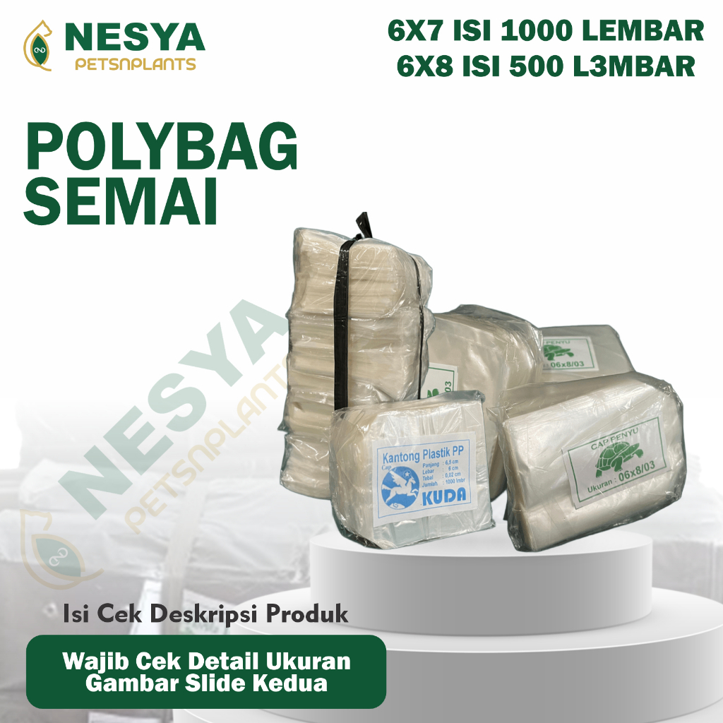 Plastik Semai Polybag Polibag Semai PP Polibag Kecil ukuran 6x7 6x8