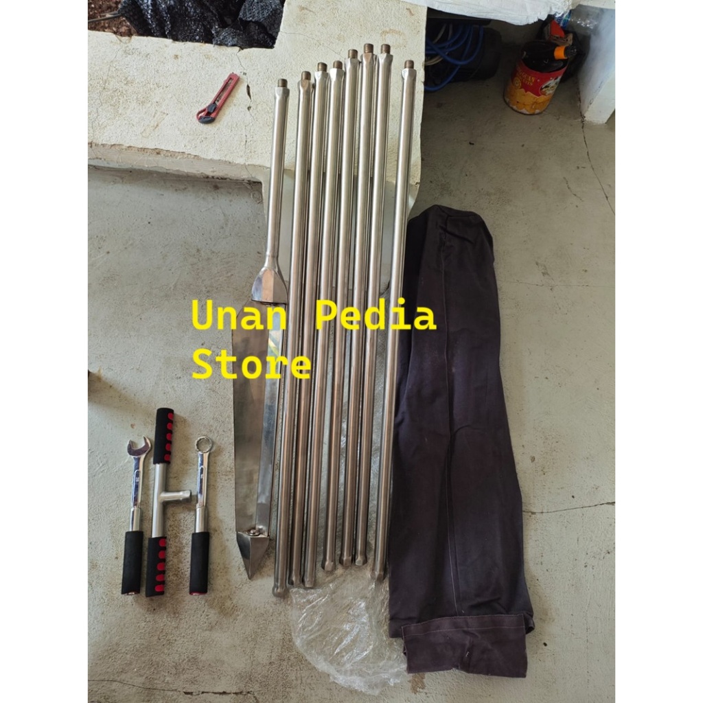 Bor Gambut Parang Panjang 8 Meter - Bor Gambut Gambut Stainless - Bor Gambut Manual - Bor Tanah Khus