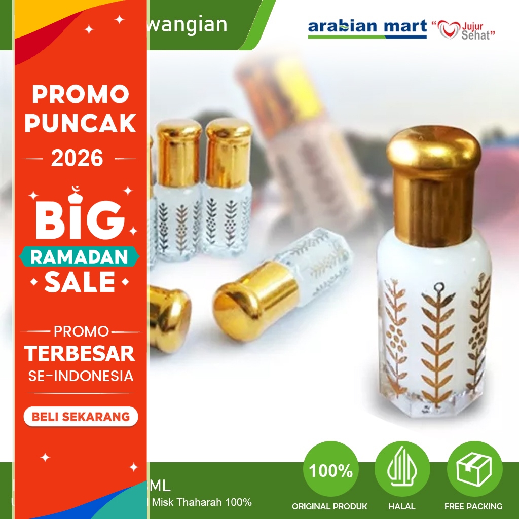 Misk Thaharah 3ml - misk thoharoh 100% Original asli Saudi