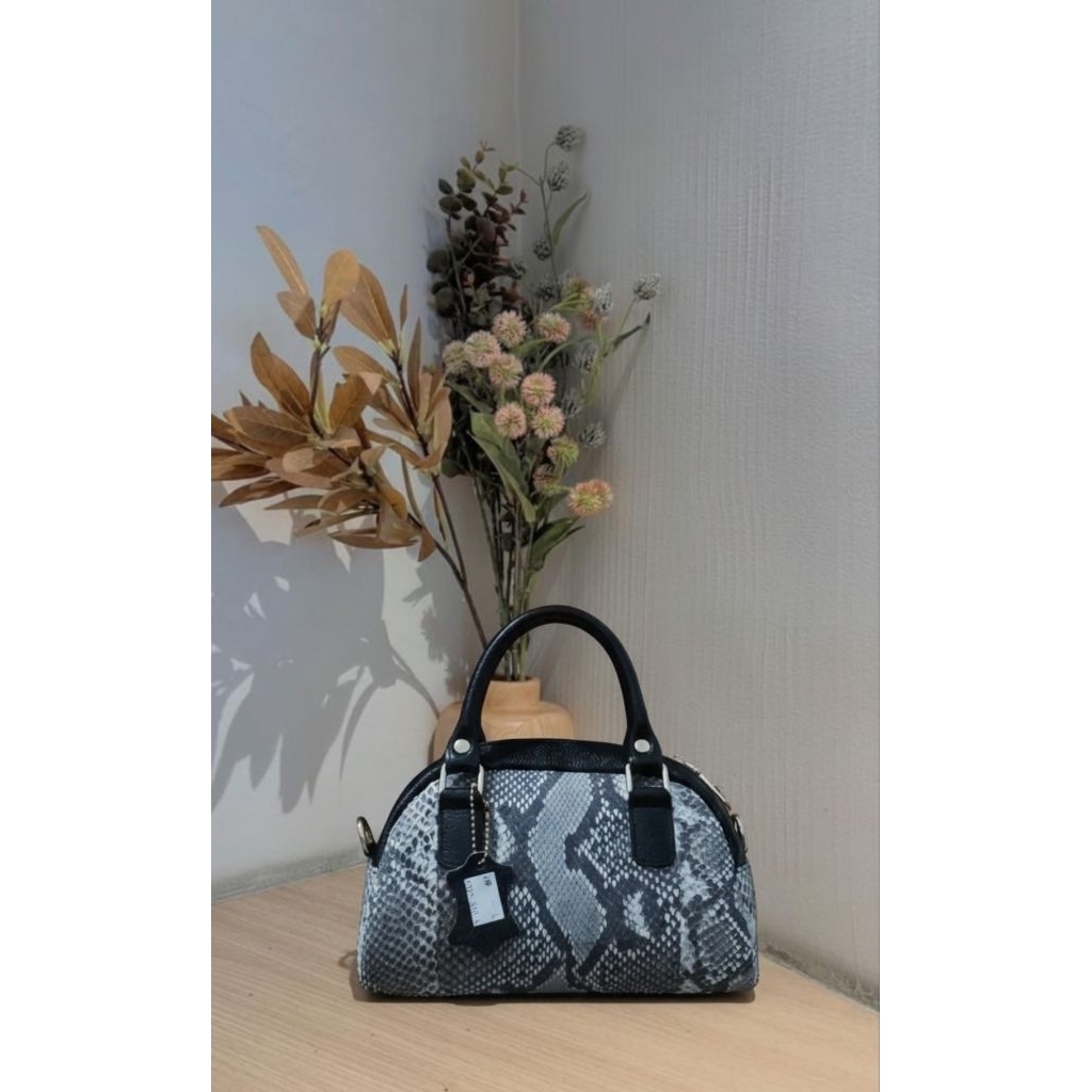 Tas Handbag Motif Kulit Ular