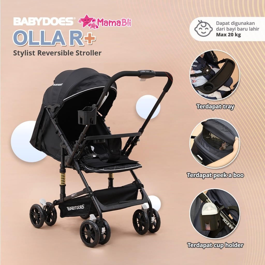 Stroller Babydoes Olla R+ Plus | Holla /Olla R Stylish Reversible Handle Kereta Dorong Bayi Dua Arah