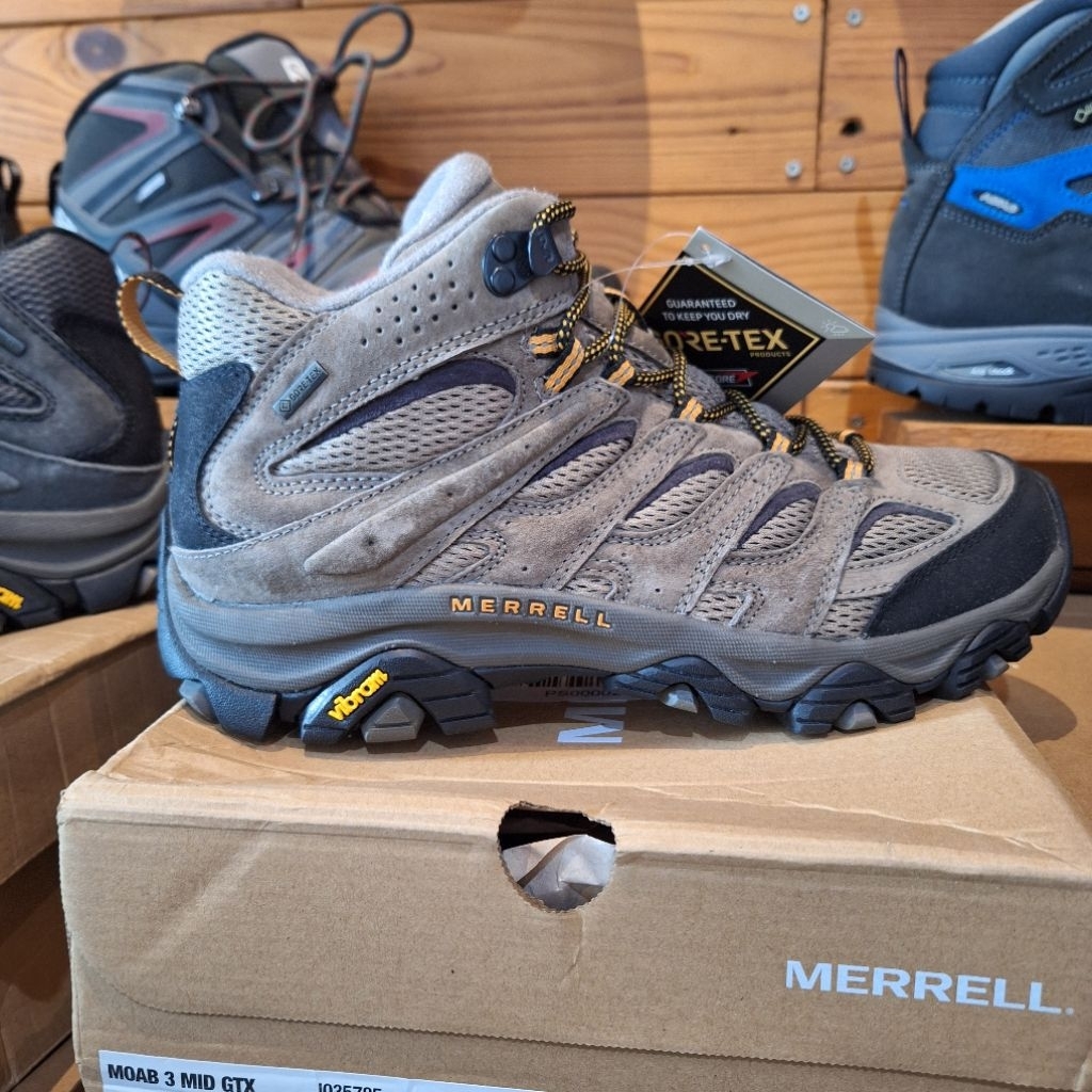 MERRELL Moab 3 Mid GoreTex GTX Waterproof Boots Sepatu Gunung Hiking
