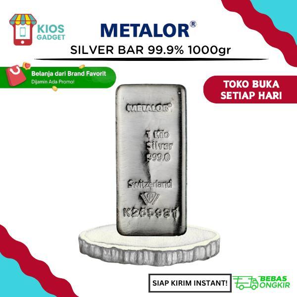 Perak Batangan Silver Bar Heraeus Hanau 99.99% 1000 Gram | Heraeus Silver Bar 1Kg | BERSERTIFIKAT