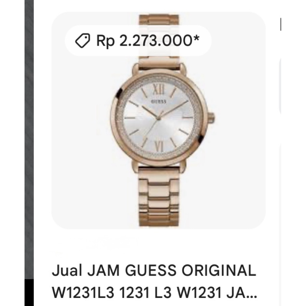JAM TANGAN ASLI GUESS ORIGINAL W1231L3 1231 L3 W1231 JAM TANGAN CEWEK LA JAMDUNIA