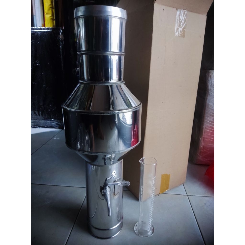 PROMO penakar hujan manual, ombrometer Stainless free gelas ukur 25mm