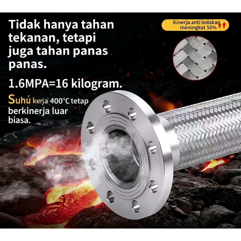 Metal hose/Selang Metal Fleksibel  / Flexible Metal Hose /Flange Stainless Steel 304/316 - Flange Ta