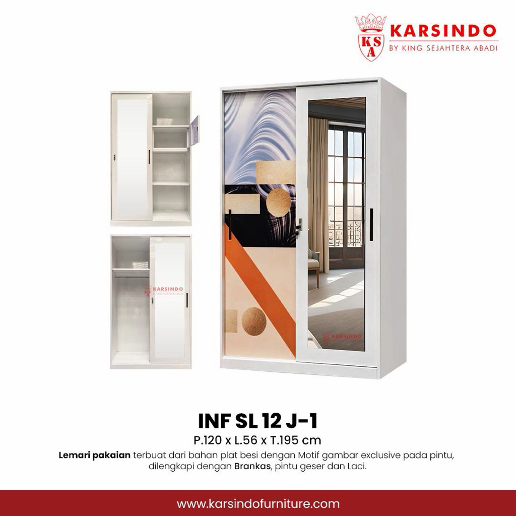 Lemari Besi 2P Sliding Jumbo