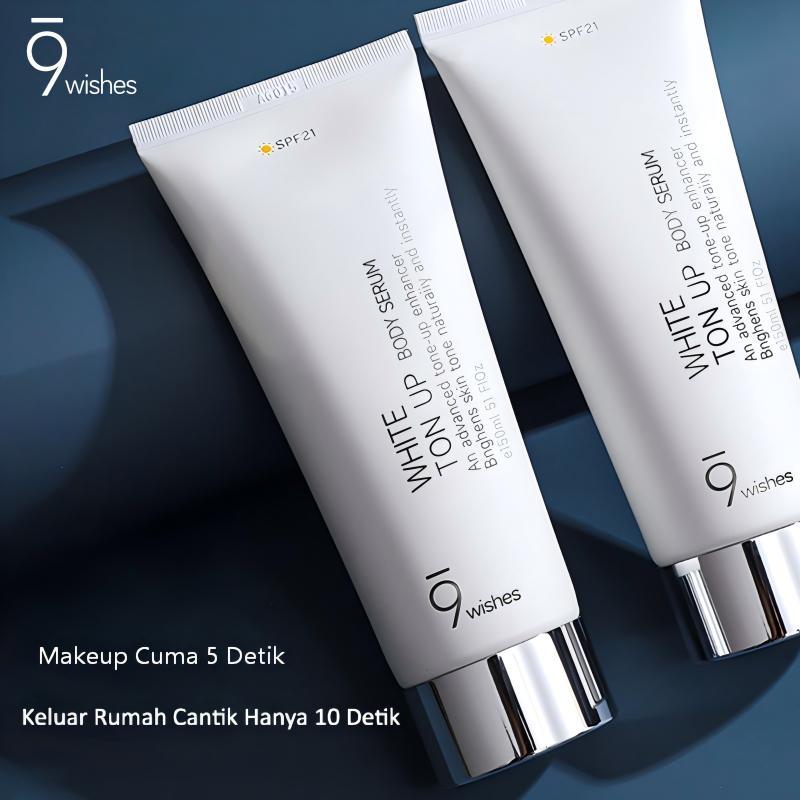 9wishes Navees Bodyserum Tone-Up SPF21 - Pencerahan Alami Tanpa Putih Palsu, Tahan Air & Keringat!