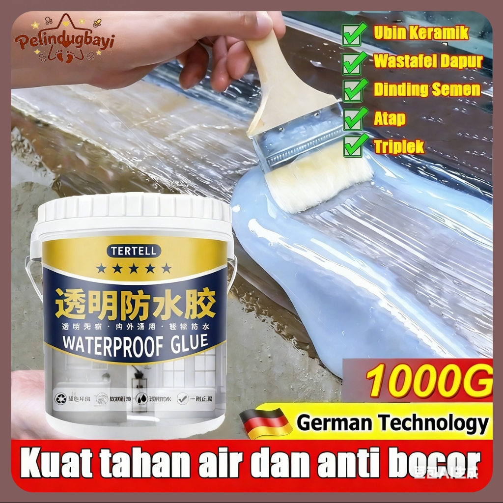 Lem anti bocor dan rembes transparan 1000g lem tembok retak anti bocor Toilet/dinding/kolam renang/u