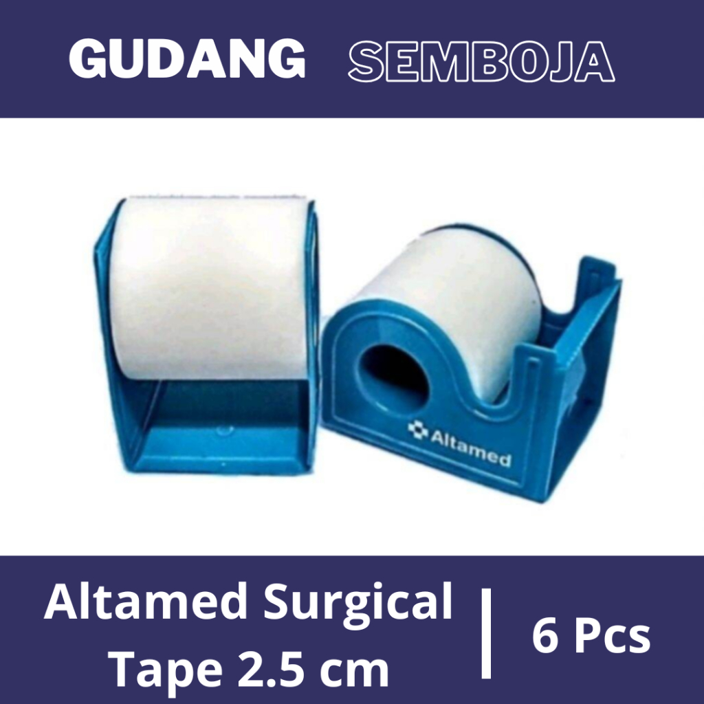 Altamed Surgical Tape 2.5 cm Box 6 Pcs / Plester Altamed Medis / Plester Medis Bebas Latex