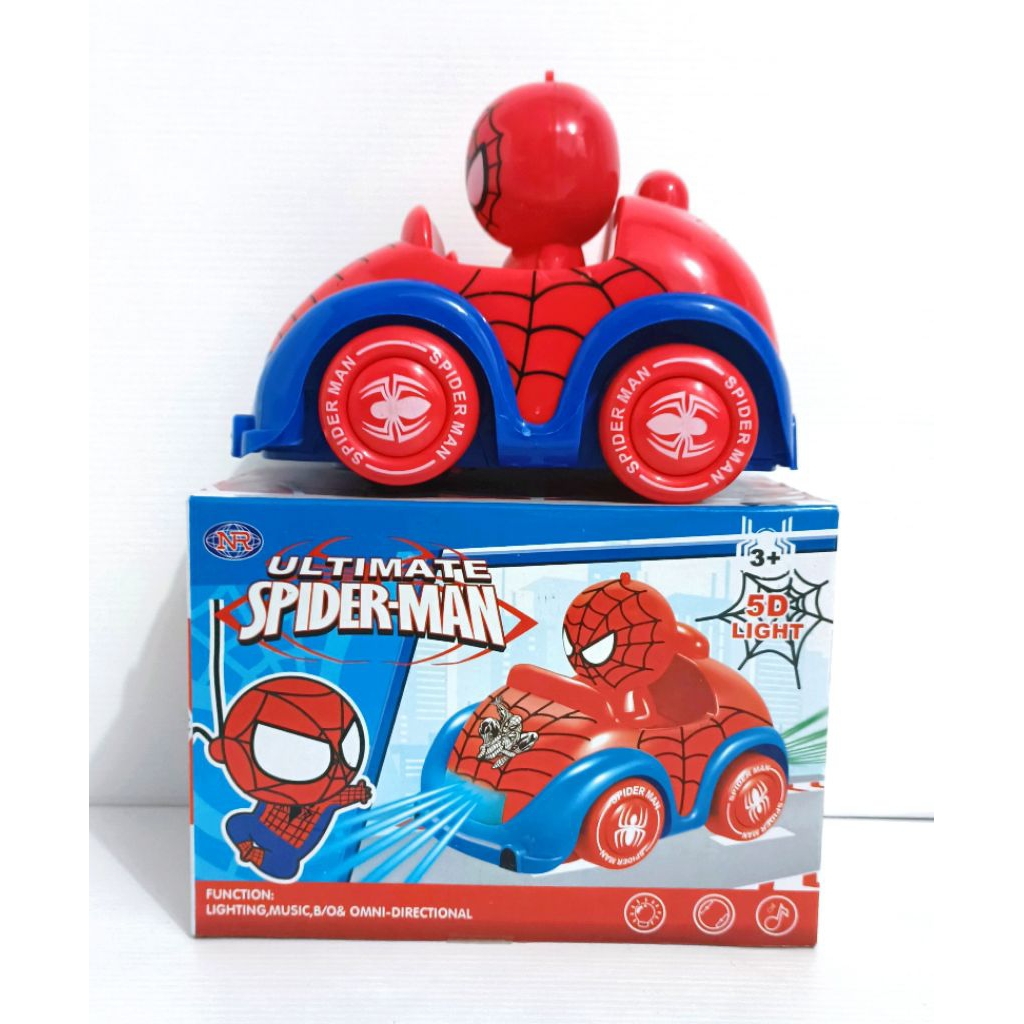 Mainan Anak Mobil Mobilan Spiderman Bisa Jalan dan Lampu