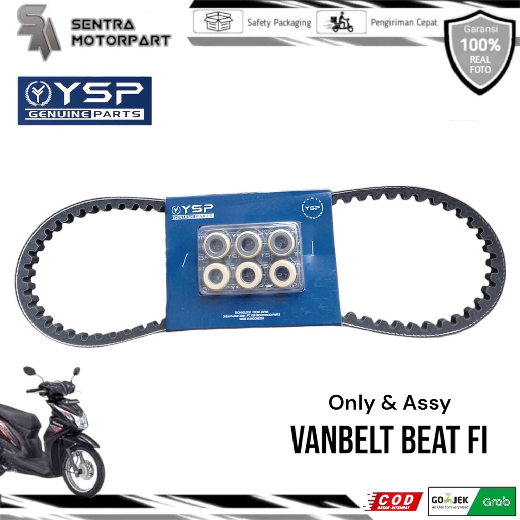 Vanbelt vanbel fanbelt fenbel drive belt only dan assy paket roller loler beat fi spacy fi vario 110