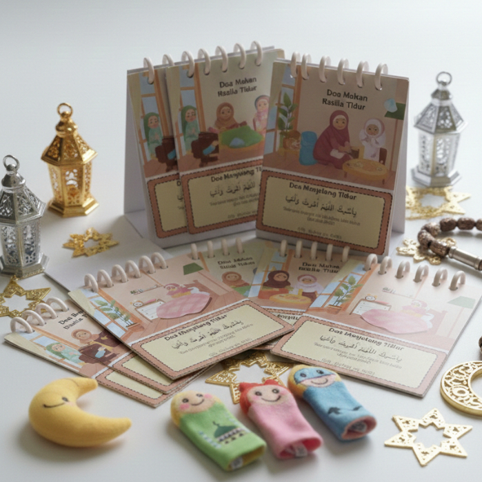 Flash Card Buku Kumpulan Doa Sehari Hari Kartu Edukasi Islami Praktis Souvenir Kado Anak Ultah
