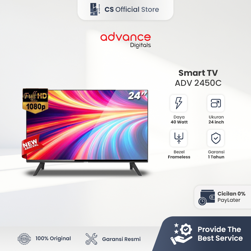 Advance TV ADV-2450C Televisi Digital 24 Inch HD Support Antena Digital DV3/T2 Garansi 3 Tahun