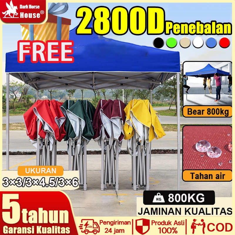 Ekstra Tebal 2800D Terpal Tenda Atap Tenda Lipat Atap  Lipat Kain Tenda  2x2/2x3/3x3 Terpal