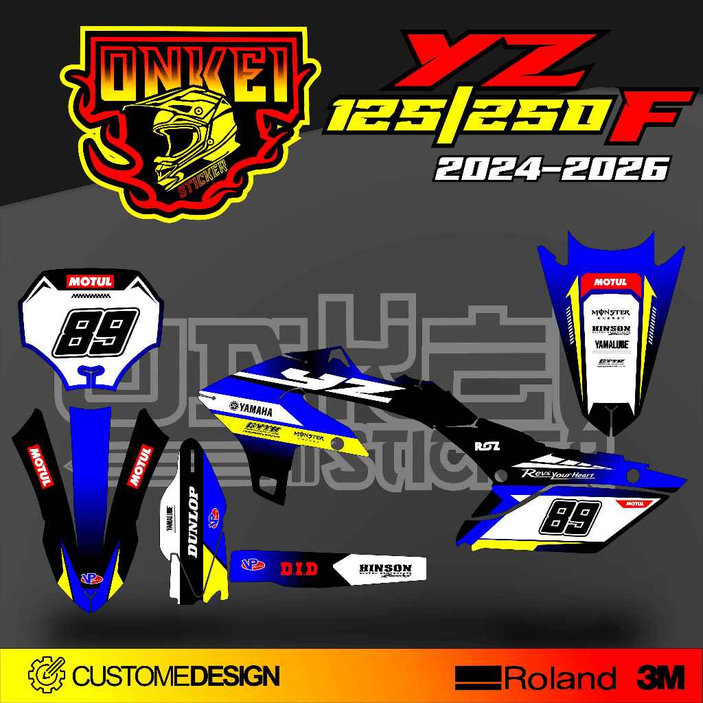 DECAL STICKER YZ 125 - 250 F 2024-2026 YF4