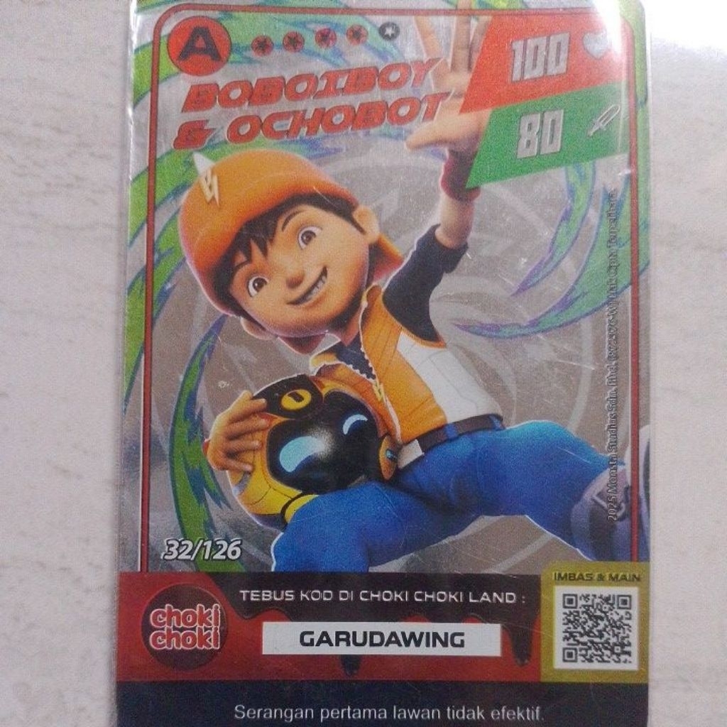 kartu choki choki boboiboy dan ochobot