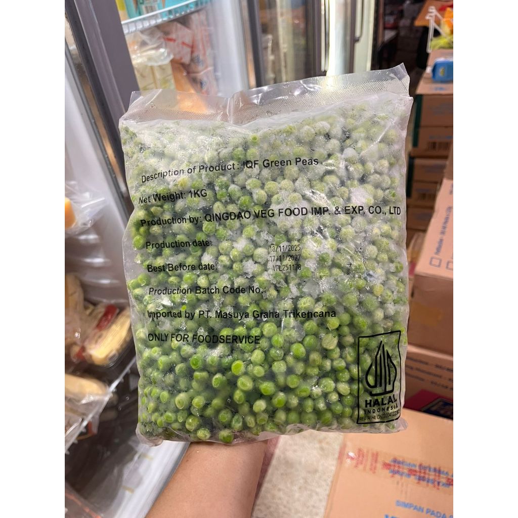 Green Peas Frozen / Kacang Polong Frozen - 1 Kg