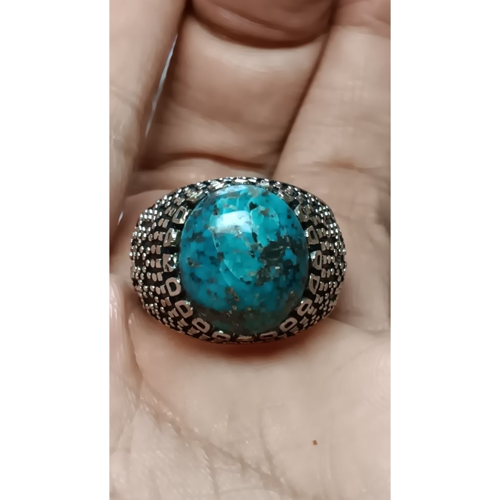 Pirus Persia blue tosca serat perak