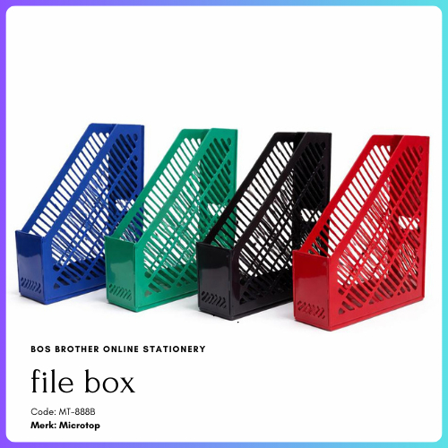 BOS File Box MICROTOP Foldable Storage Tempat Penyimpan Lipat Dokumen Kantor