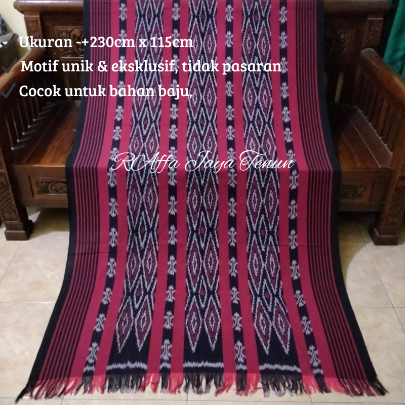 Kain Tenun Blanket Etnik Kain Tenun Jepara Tenun Troso Warna Merah