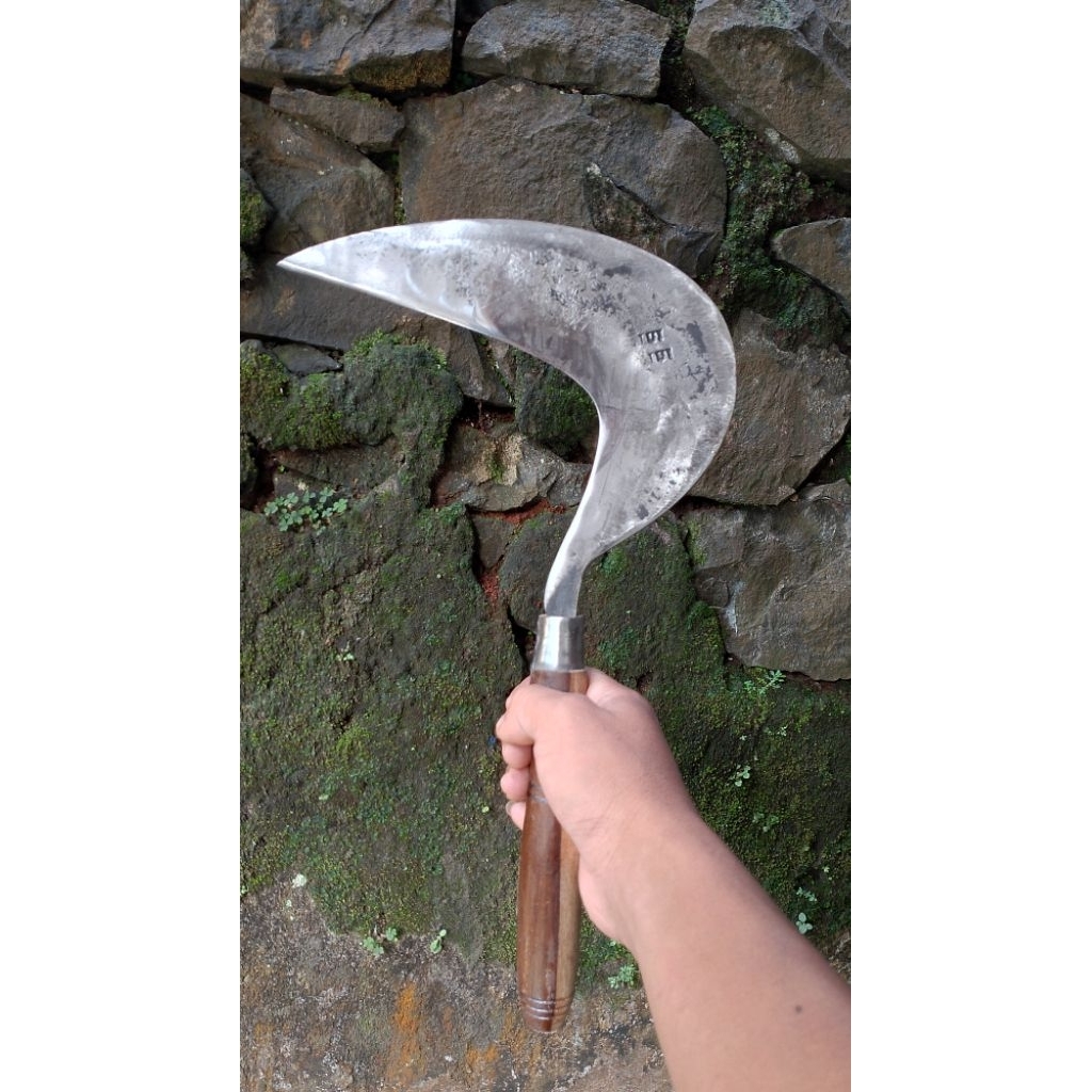 Arit/Sabit Baja Asli Sipuhan Garut Khusus Rumput Cap OTOT Cikajang Gagang Kayu Sonokeling