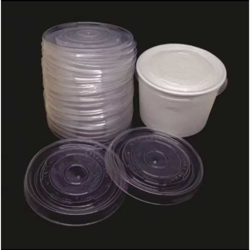 Tutup Paper Bowl Rapat Klop 360ml 500ml / Tutup 650ml 800ml / Per Pack Hanya Tutup Medan