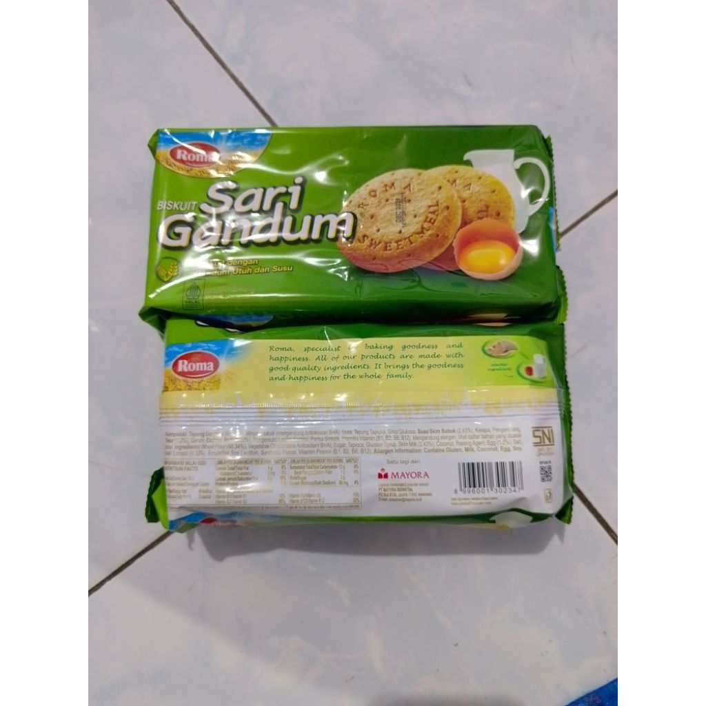 sari gandum roma biskuit sari gandum 240g