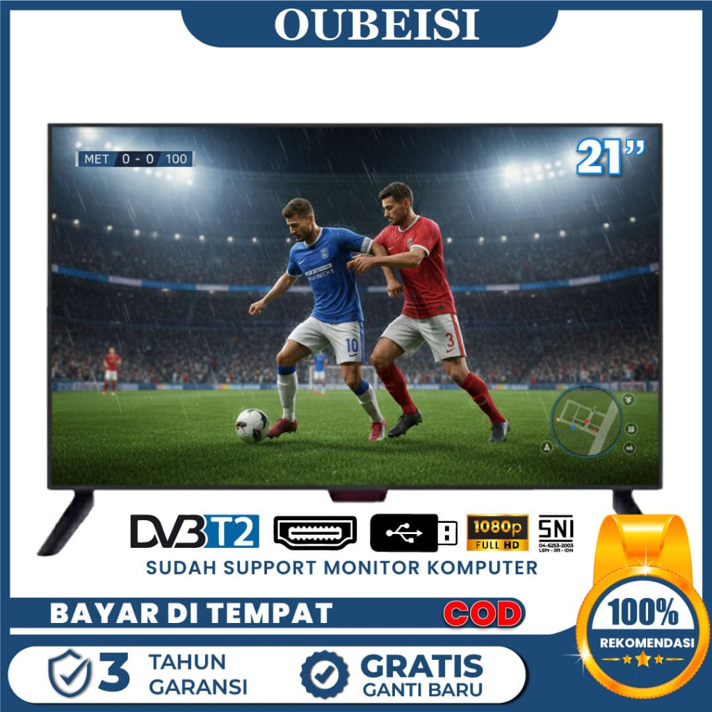OUBEISI TV LED TV 22/24/25/27 inch Digital TV DVB-T2 Monitor PC