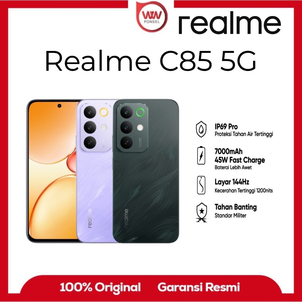 Hp Realme C85 5G Ram 8GB Internal 256GB Garansi Resmi