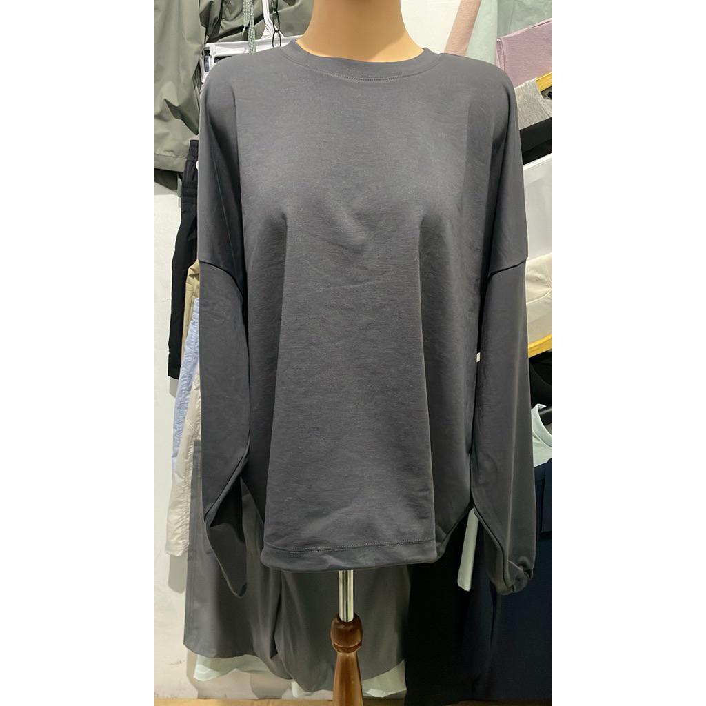 STL sweater wanita Pinggang karet katun