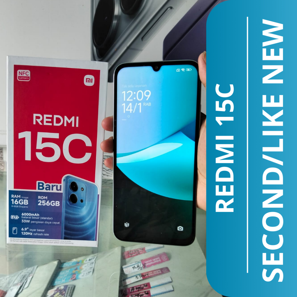 HP SECOND REDMI 15C (8+8/256) / REDMI 15C HP SECOND /SECOND LIKE NEW