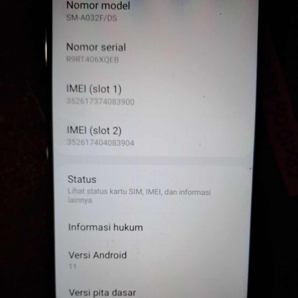 mesin samsung a03 core normal.