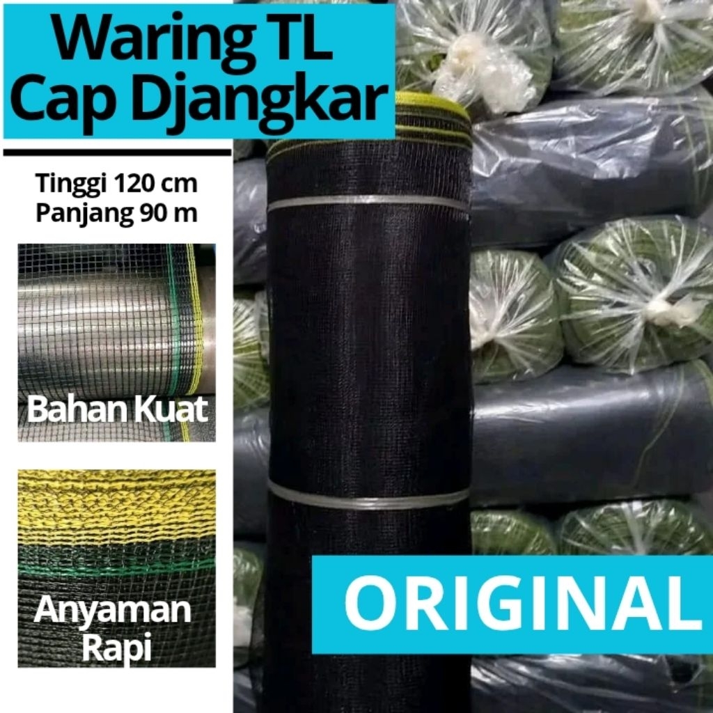 Waring Hitam TL Pagar Tanaman & Kandang Ayam - Jaring Hitam Kebun Per Roll / Meteran