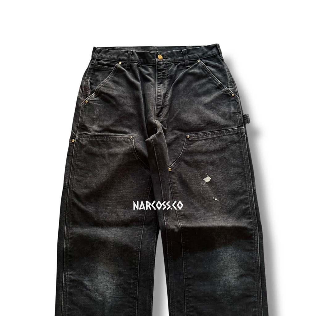 2015' Carhartt Pants DobleKnee B01 BLK Original Fit Made in USA  kode - K277 size 29-30 (30x32)