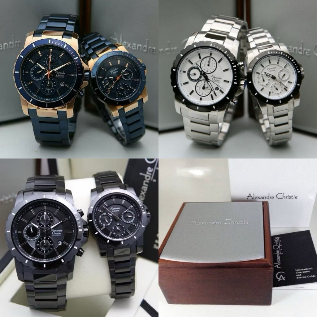 Jam Tangan Couple Alexandre Christie 6141 AC6141 AC 6141 (ORIGINAL)