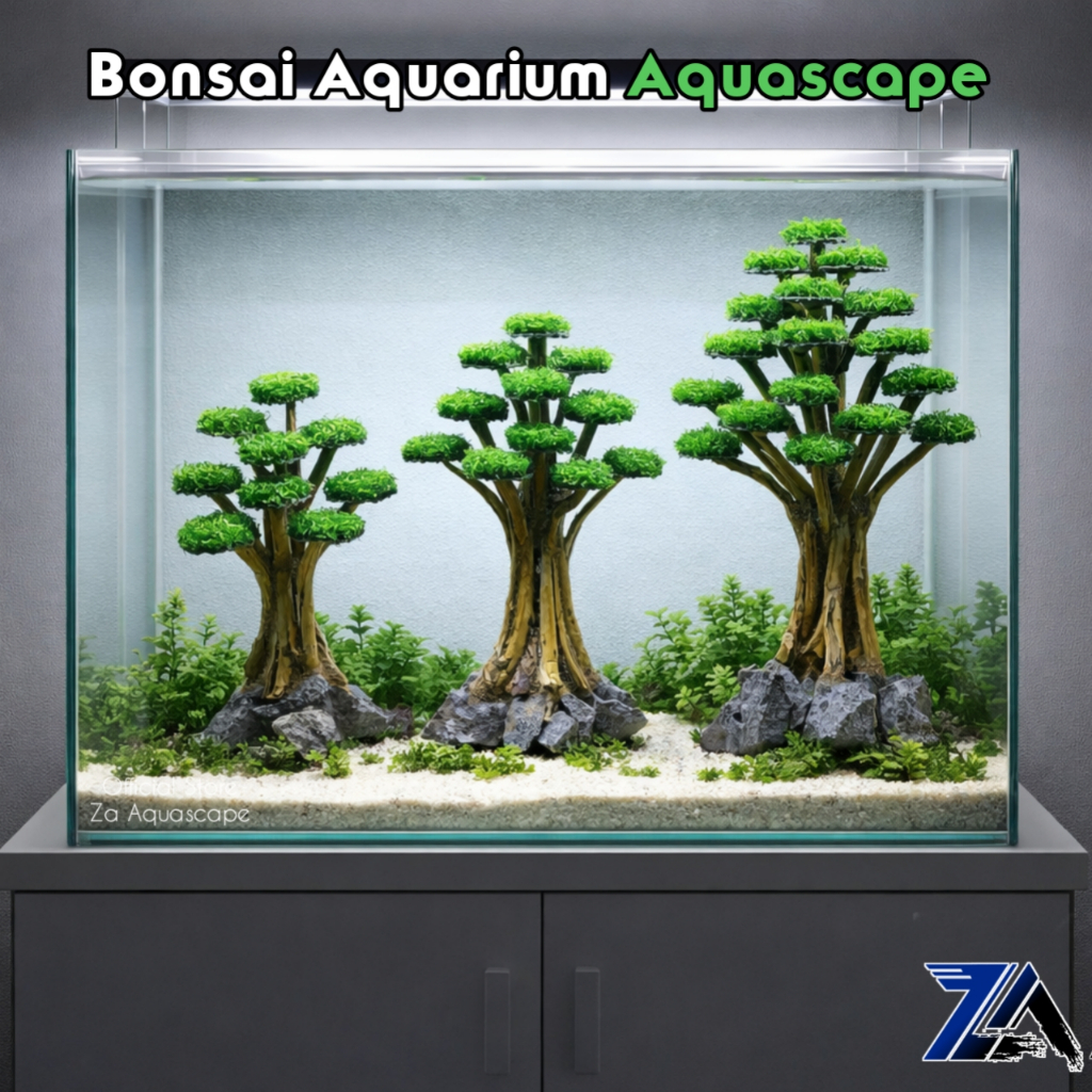 Bonsai Aquascape sintetis - bonsai aquarium sintetis - bonsai cemara bonsai mini bonsai rasamala bon