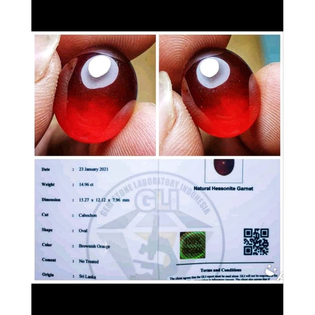 permata red garnet asli srilanka ceylon jumbo