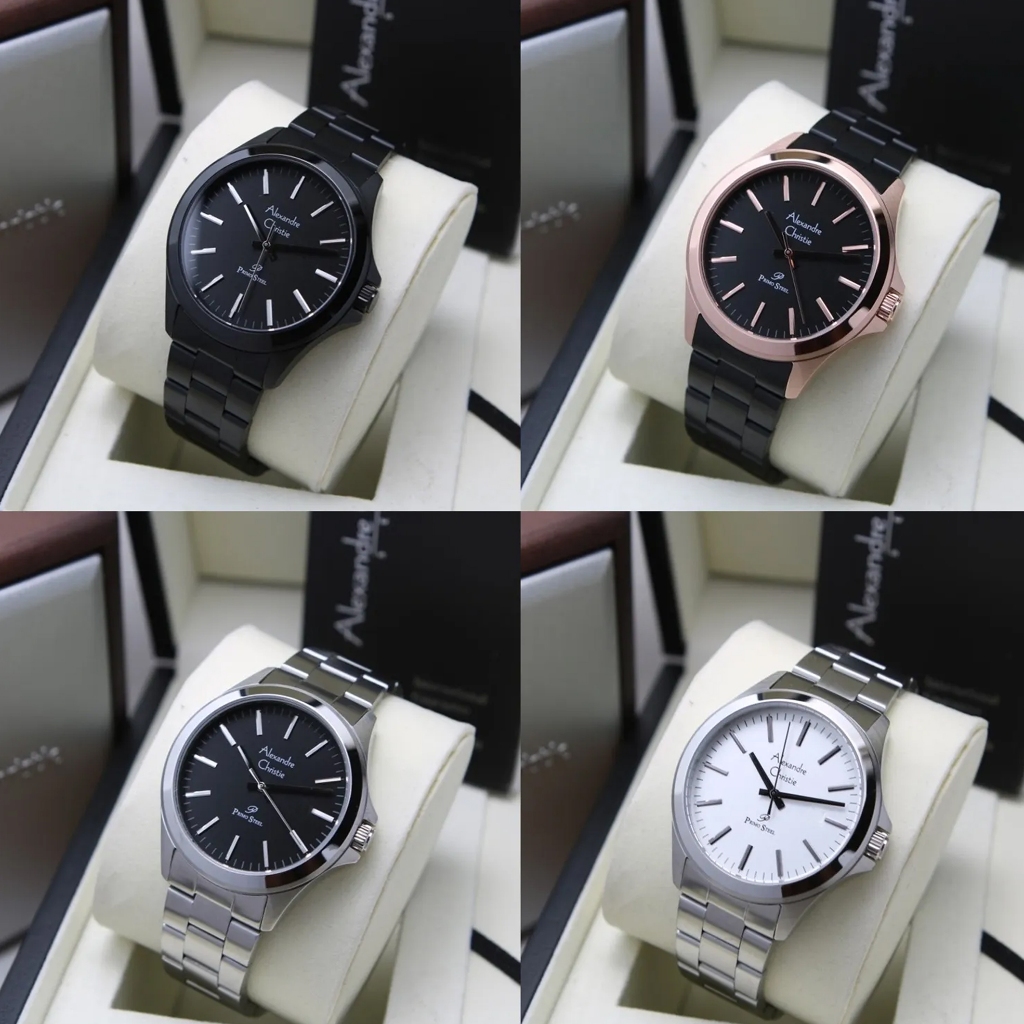 COUPLE / SINGLE AC JAM TANGAN PRIA KULIT & RANTAI RUBBER DIGITAL Alexander  AC PRIMO 1007 1008 1032 