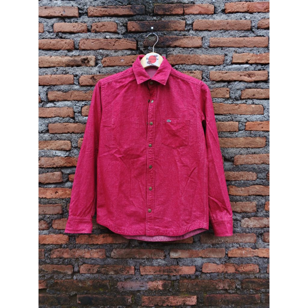 kemeja lacoste reversible